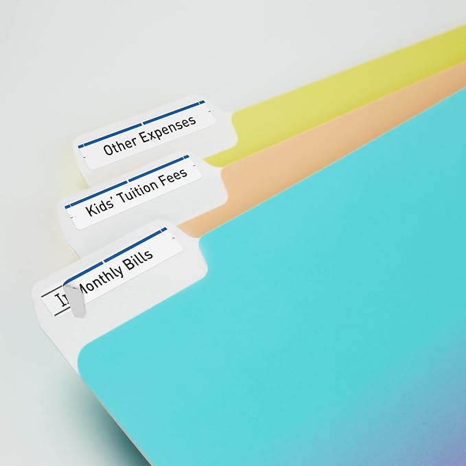 Avery® TrueBlock® File Folder Labels, 2/3" x 3-7/16", 1,500 Printable Labels, White/Blue, Permanent (5766)