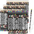 Tenare 150 Pcs Reading Motivational Pencils Bulk Fun Reading Pencils Wooden with Eraser Inspirational School Pencil Assorted Readings Black History Month Pencil for Reward Gift Stationery Party Favors