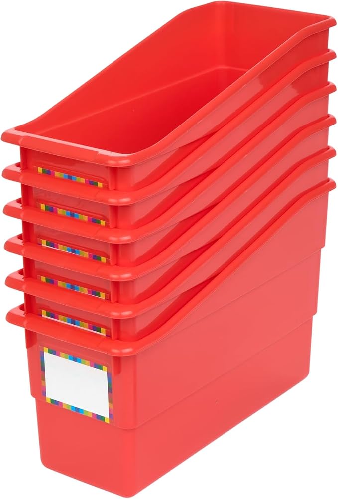 Really Good Stuff Durable Book & Binder Holders - 6 Pack - Red