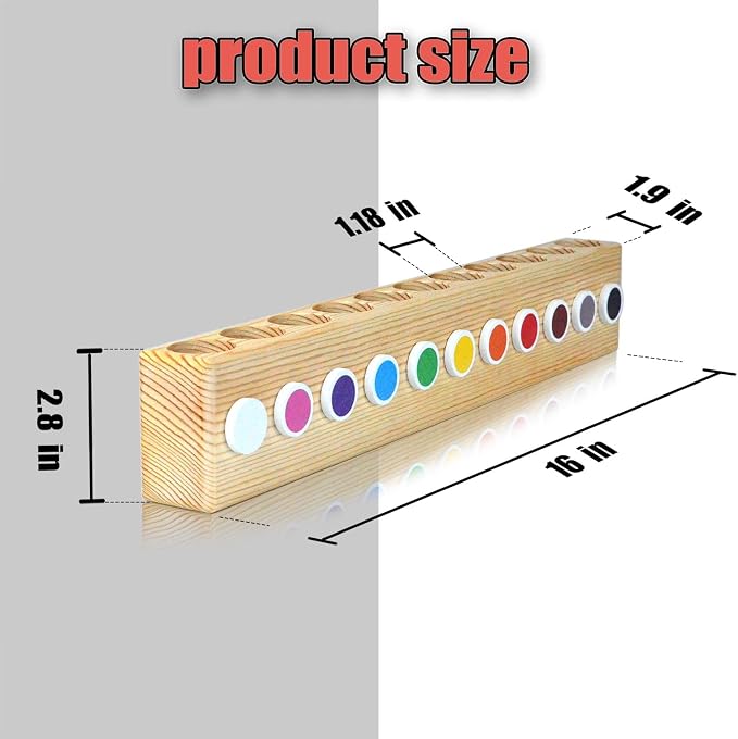 Desk Wood Colored Pen Pencil Holder, Solid Wooden Pencils Organizer Storage for Kids, Office and School Supplies.