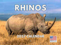 Rhino Calendar 2027 Rhinoceros Monthly Wall Calender 12 Month