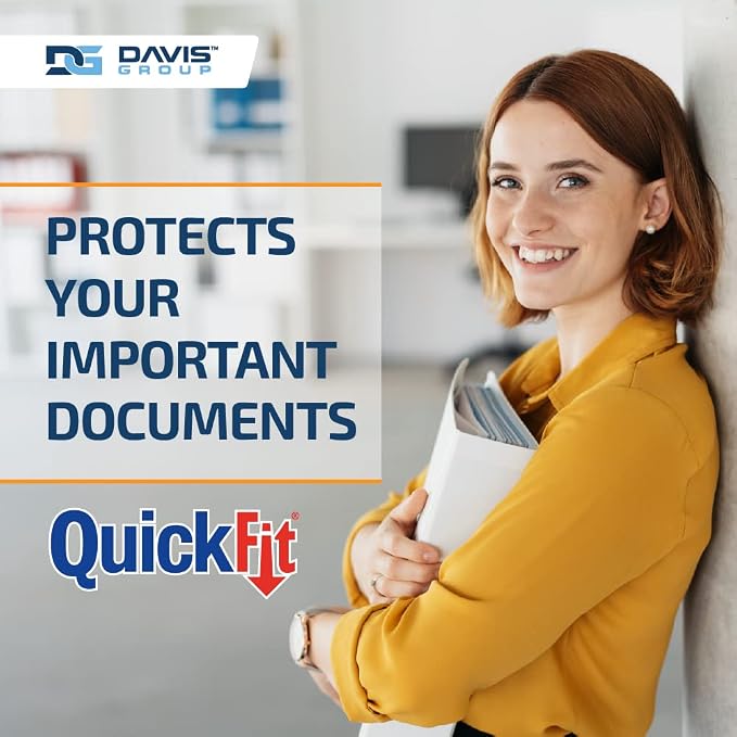 QuickFit PRO Heavy Duty Single Touch View Binder, D Ring, Black, 4 Pack, 5 Inch