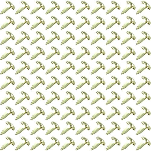Clipco Paper Fasteners Mini 1/3-Inch Brass Plated (100-Pack)