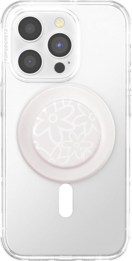 PopSockets Phone Grip for MagSafe, Magnetic Holder- Horchata | Removable, For Kindle / Android / iPhone, With Magnet, White, Phone, Women