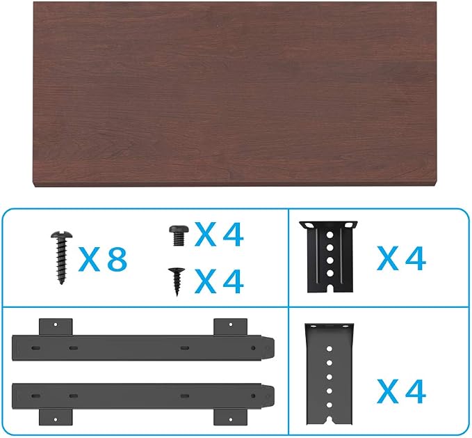 FRMSAET Office Product 20/24/30 inch Keyboard Drawer Tray (24 inch, Cherry) | Heavy Duty Wood Platform Holder Under Desk Furniture Accessories Slide Drawer Suits Hardware with Adjustable Height Slides