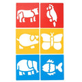Washable Plastic Animal Stencils - Set of 6