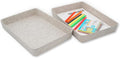 2pc Letter Size Felt File Folder Holder Oatmeal Document Paper Tray