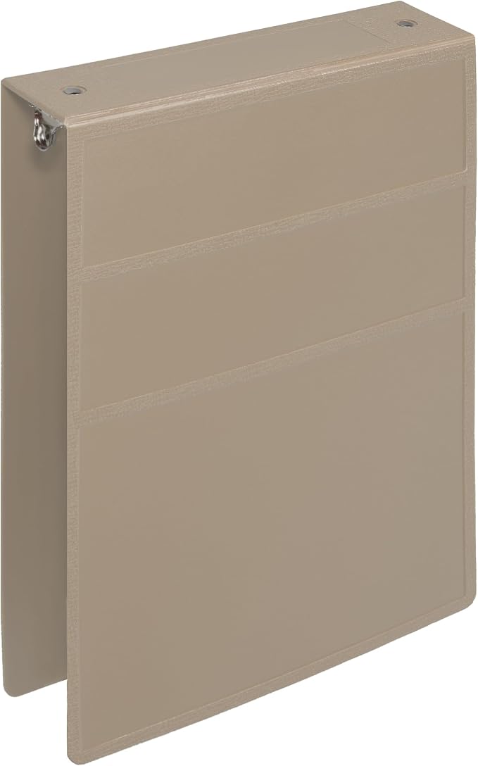 Carstens 2-Inch Heavy Duty 3-Ring Binder - Top Opening, Sand, Durable Plastic, No-Gap Rings, Waterproof Cover, No Pockets, Holds 300 US Letter Sheets, BPA-Free, Made in USA (5875-3R), Case of 16