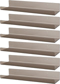 Dezzer 6 Pack Acrylic Shelves for Wall, 15" Acrylic Floating Shelves for Bathroom Bedroom, Invisible Bookshelf Wall Ledge Storage Shelf Books Perfume Toys Action Figure Display Shelves, Clear Gray