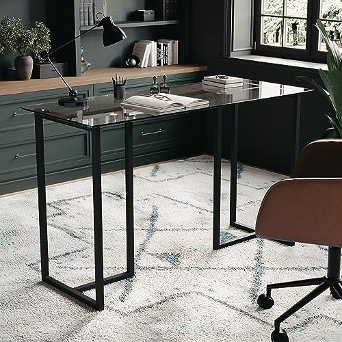 Martha Stewart Eli Glass Top Home Office Desk,