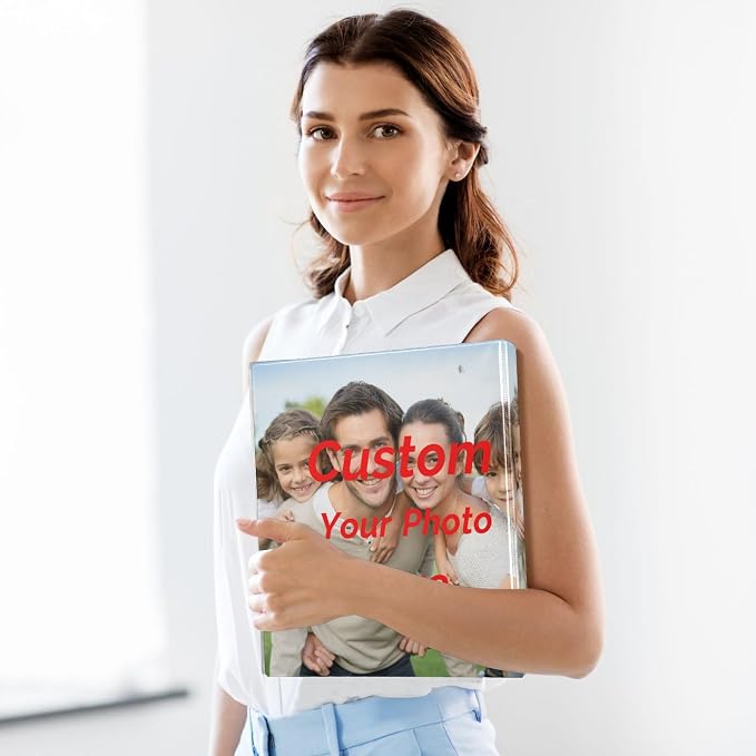 Custom Binder Personalized with Phone 3 Ring Binder 1.5 inch Binders Three Ring Binders with Clipboard Fit 8.5'' x 11'' Paper 3 Interior PVC Clear Pockets for Office Supplies