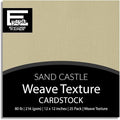 Sand Castle—12x12 Textured Cardstock | 80lb Textured Tan Scrapbook Paper | Premium Cardstock for Cricut Cutting | 25 Sheets