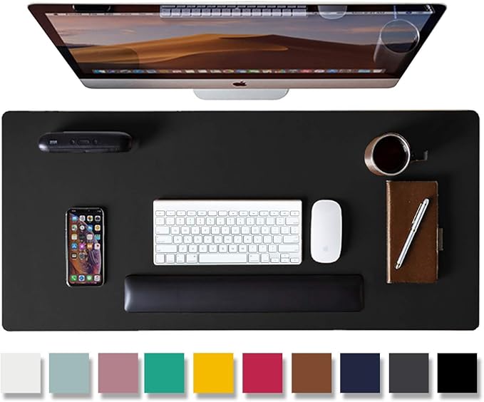 Leather Desk Pad& Monitor Stand
