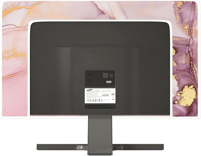 Baocicco Pink Gold Marble Waterproof Screen TV Cover 58, 59, 60 Inch Decorative Modern Television Cover for Home TV Screen Texture Dust Proof Monitor Covers for Television Screen LED LCD OLED TVs