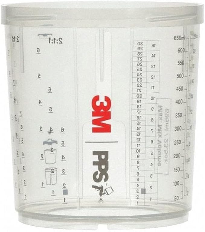 3M PPS 2.0 Spray Gun Cups, 26122, Midi, 13.5 Ounces, Furniture, 2 Pack