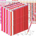 Zuazaor 500 Pieces Valentine Pencils with Erasers In Bulk Kids Student Heart Woden Pencils for Office School Supplies (Valentine's Day)