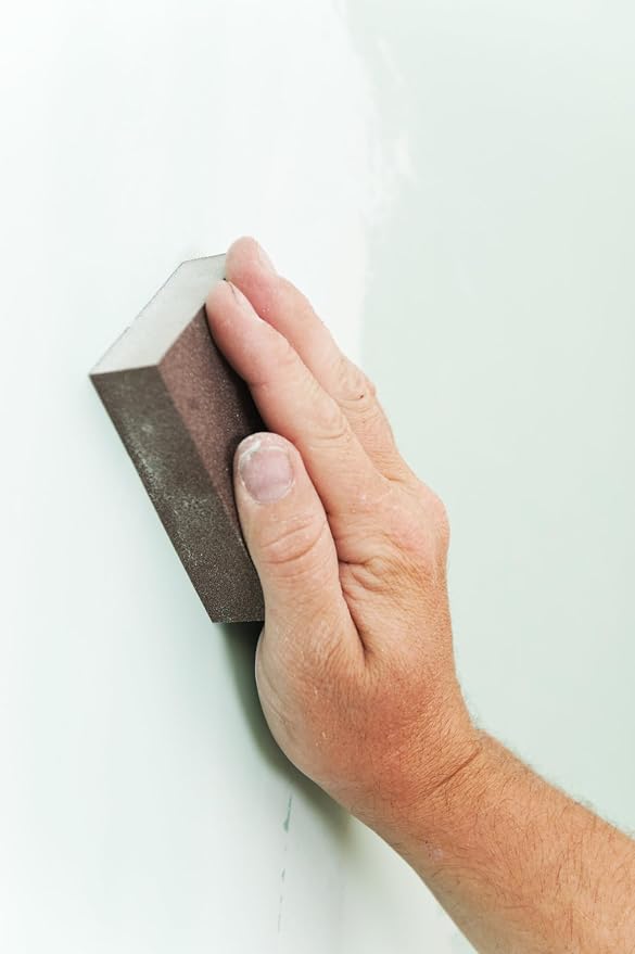 3M Sanding Sponge Block, 12-Pack, Medium Grits, 3-3/4 in x 2-5/8 in | Designed For Sanding Wood Paint Metal Plastic or Drywall Features 3M Abrasive Made with Durable Flexible Foam (CP002-12P)