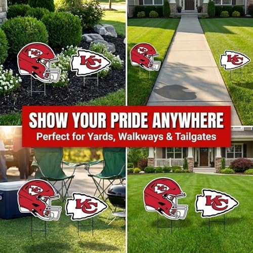 NFL Logo & Helmet 2 Pack Yard Sign Set