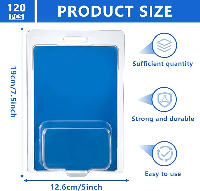 Wesiti 120 Pcs Protector Case Compatible with Hot Wheels Plastic Model Car | Clear Clamshell Blister Pack Design for Display and Storage, Protective Covers, Fits 7.5 X 5 X 2 Inch Toy Car Models
