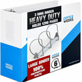 Performore 6 Inch Locking Angle D-Ring Binder Heavy Duty Poly Binder with Printed Design, Secure Locking 3 Rings, Spine Label Holder, Non-Customizable Cover, Holds 8.5" x 11" Paper, 1 Pack