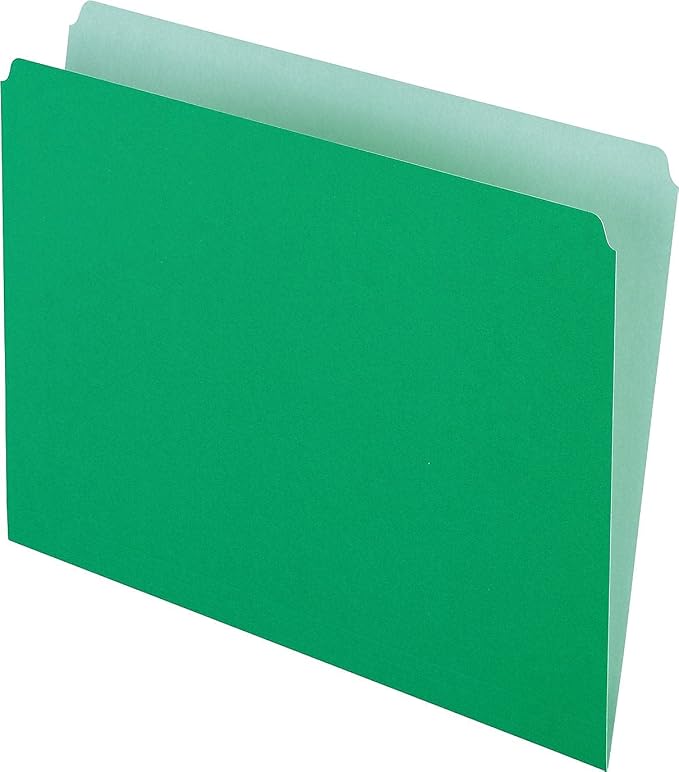 Pendaflex Colored File Folders, Green (PFX152BGR), Letter