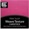 PINK TULIP—12x12 Textured Cardstock | 80lb Textured Pink Scrapbook Paper | Premium Cardstock for Cricut Cutting | 25 Sheets