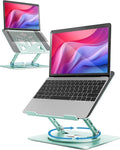 Aoviho 360° Rotating Laptop Stand for Desk | Adjustable, Foldable, Portable Aluminum Ergonomic Riser | Compatible with MacBook, Dell, HP & All Laptops 10-16 inch | Mint Green