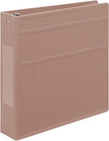 Carstens 2-Inch Heavy Duty 3-Ring Binder - Side Opening, Dusty Rose, Durable Plastic, Precision No-Gap Rings, Waterproof Cover, No Pockets, Holds 300 US Letter Sheets, BPA-Free, Made in USA (2825-3R)