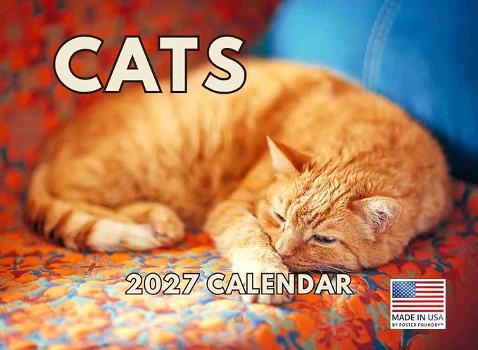 Cat Calendar 2027 Monthly Wall Calender 12 Month