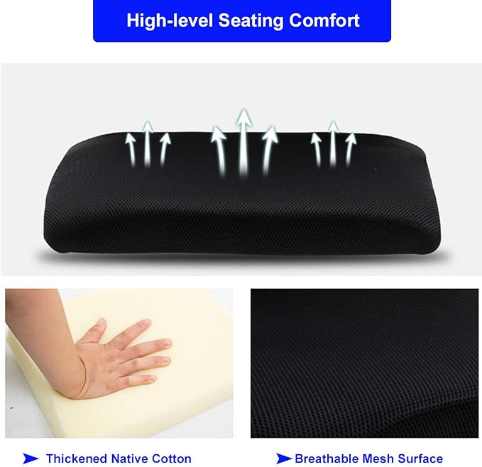 BestOffice | Ergonomic Office Chair | Mid-Back Swivel Desk Chair | Breathable Backrest & Lumbar Support | Adjustable Height | Sponge Seat | Rolling Wheels | Blue | for Adults & Women | Pack of 2