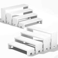 2 Set White Wood Tiered Riser Display Stands for Vendor Events,Stackable Wooden Cupcake Stand,Farmhouse Decor Wood Dessert Table Display Set,Vendor Booth Display Items,Food Display Risers for Party