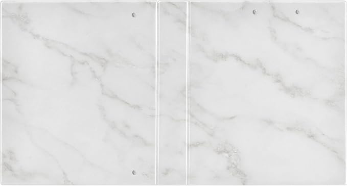 Marble Round Ring Binders 1.5 Inch White 3 Ring Clipboard Binder for Office School Work Supplies File Folder Document 200 Sheet Capacity Easy Open