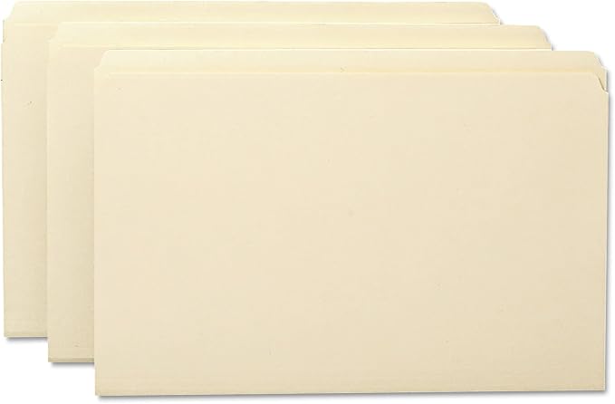 Smead File Folder, Straight-Cut Tab (Not Undercut), Legal Size, Manila, 100 per Box (15300)