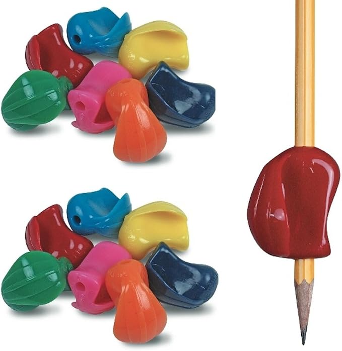 The Pencil Grip Crossover Grip Ergonomic Writing Aid for Righties and Lefties, 12 Assorted Classic Colors (TPG-17812)