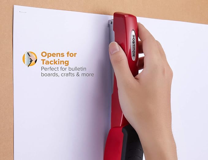 Bostitch Professional All-Metal Executive Stapler, 20 Sheet Capacity, Red
