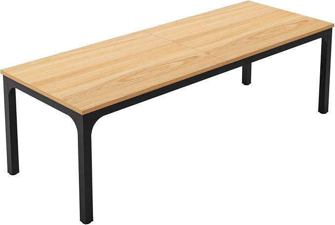 LITTLE TREE 78.7 Inches Extra Long Two Person Office Desk,Double Workstation for Home Office
