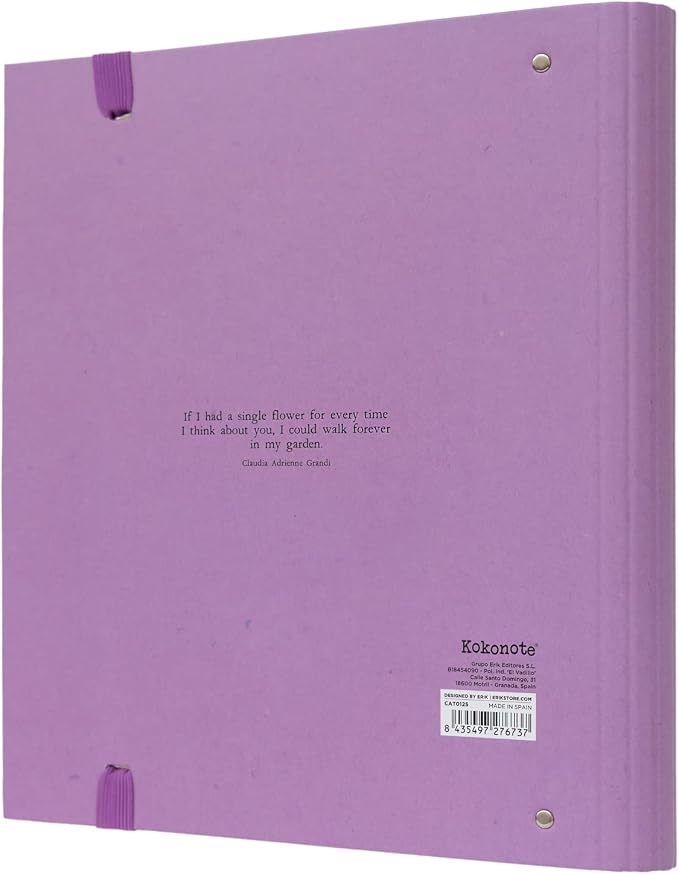 Grupo Erik 4 Ring Binder A4 - Wild Flowers, Stationery Gifts | A4 Folder with Elastic closure, School Folders for Paperwork A4, Back to School Supplies | Cute Stationary Gifts
