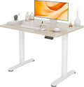 Claiks Electric Height Adjustable Standing Desk, 40x24 Inch, Nature | Smooth Height Adjustment, 3 Memory Presets, Cable Management Hub&Hook, Stable Steel Frame, 176lbs Capacity, Easy Assembly
