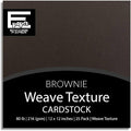 Brownie—12x12 Textured Cardstock | 80lb Textured Paper | Premium Cardstock for Cricut Cutting | 25 Sheets