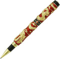 Jinhao Double Dragon Rollerball Pen Red Cloisonne Enamel Handcraft for Signature and Collection