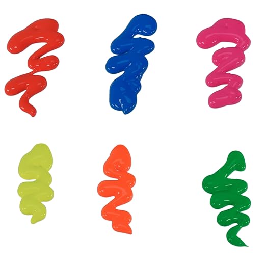 Sax Versatemp Tempera Paints, Assorted Fluorescent Colors, 6 Count (Pack of 1)- 1440727
