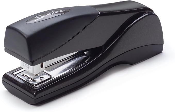 Swingline Stapler, Jam Free, Optima Grip Compact Size, Ergonomic Cushion, Metal, 25 Sheet Capacity, Black (87815)