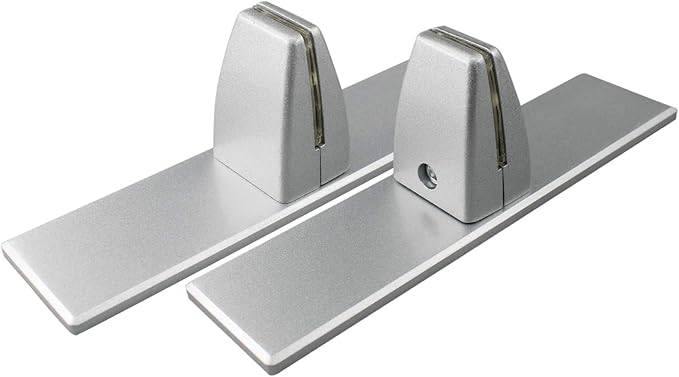 2 Pcs Sneeze Guard Clamp, Bracket Sneeze Guard Shield Base for Countertops, Stick On Heavy Duty Auminum Partition Guard Clamp, Panel Support Clamp Stand for Clear Desktop Counter Reception