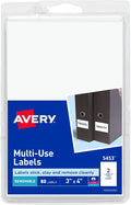 Avery Self-Adhesive Removable Labels, 3 x 4 Inches, White, 80 per Pack (5453)