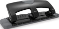 Swingline 3 Hole Punch, 20 Sheet Capacity Three Hole Puncher 3 Ring, Paper Punch, SmartTouch Low Effort, Black & Silver (74133)