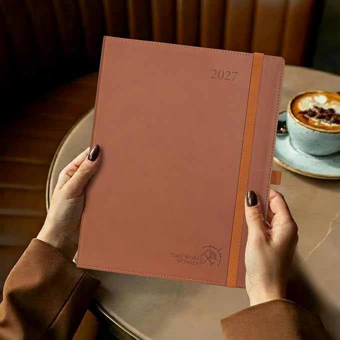 POPRUN 2027 Planner, Large-8.5" x 10.5", Weekly & Monthly Appointment Book