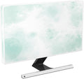 Baocicco Abstract Watercolor Waterproof TV Display Screen Cover 40, 41, 42, 43 Inch Cyan Marble Dip Dyeing Dust Proof TV Covers for Television Screen Anti-Static Dustproof Protective，Mint Green