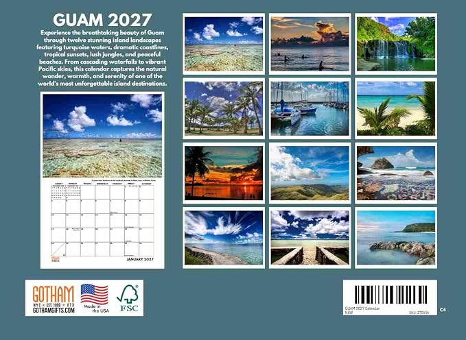 Guam Calendar 2027 Monthly Wall Calender 12 Month