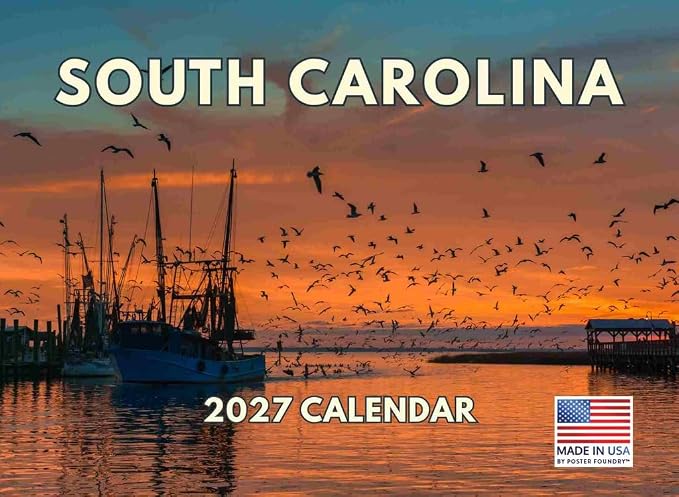 South Carolina Calendar 2027 Monthly Wall Calender 12 Month