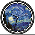 Starry Night Design Wall Clock | Precision Quartz Movement | Décor for School Class Office Bedroom Decoration